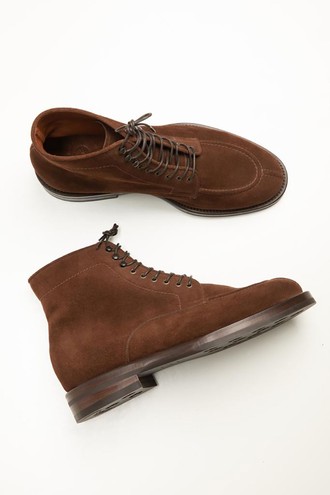Мужские  ботинки замшевые в коричневом цвете