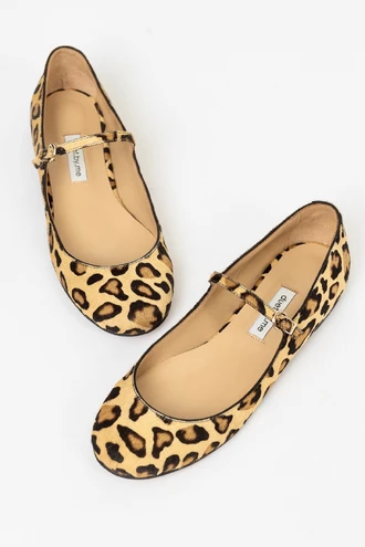 Леопардовые туфельки с ремешком