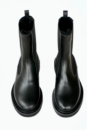 Кожаные челси на меху