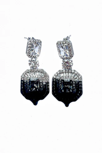 Серьги со стекающей каплей